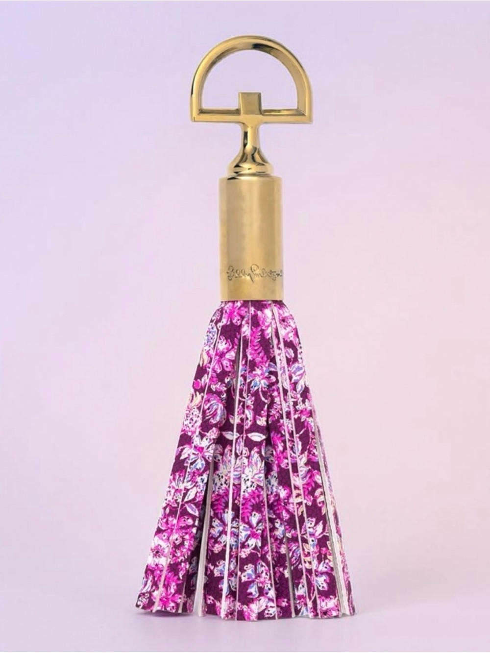 Lilly Pulitzer Amarena Cherry 🍒 Tropical Leatherette Tassel Bottle Opener NWT